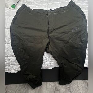 Men's Nike Tech Bonded Woven Pants Tapered Fit Olive Sequoia 886166-355